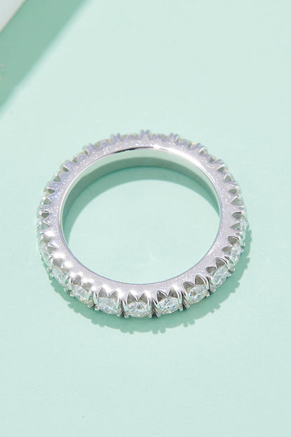 Adored 2.3 Carat Moissanite 925 Sterling Silver Eternity Ring - Jaazi Intl