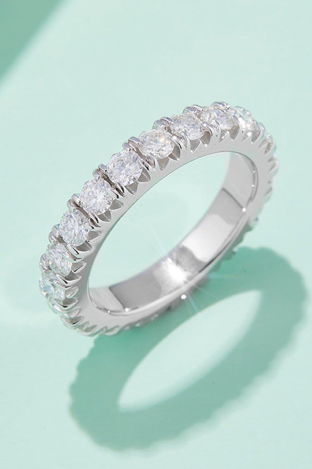 Adored 2.3 Carat Moissanite 925 Sterling Silver Eternity Ring - Jaazi Intl