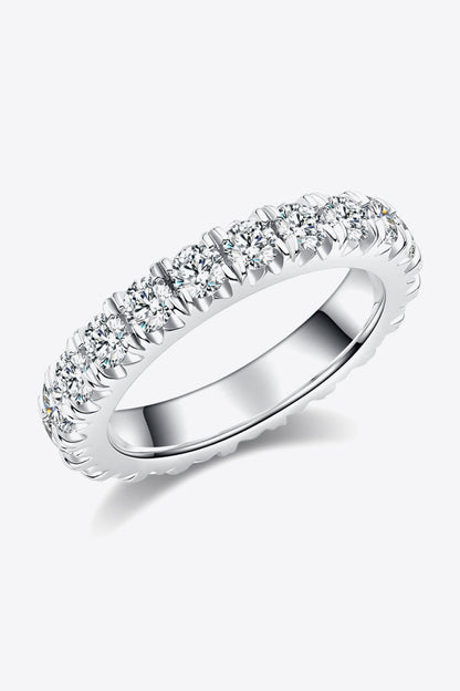 Adored 2.3 Carat Moissanite 925 Sterling Silver Eternity Ring - Jaazi Intl