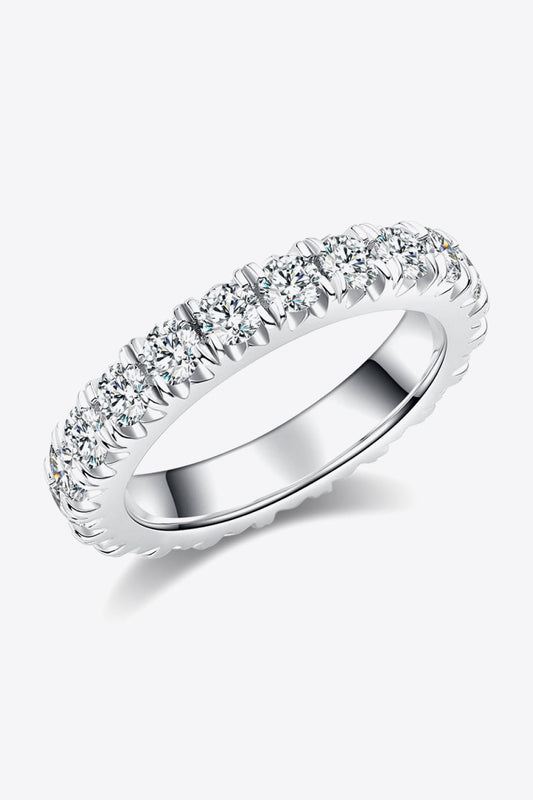 Adored 2.3 Carat Moissanite 925 Sterling Silver Eternity Ring - Jaazi Intl