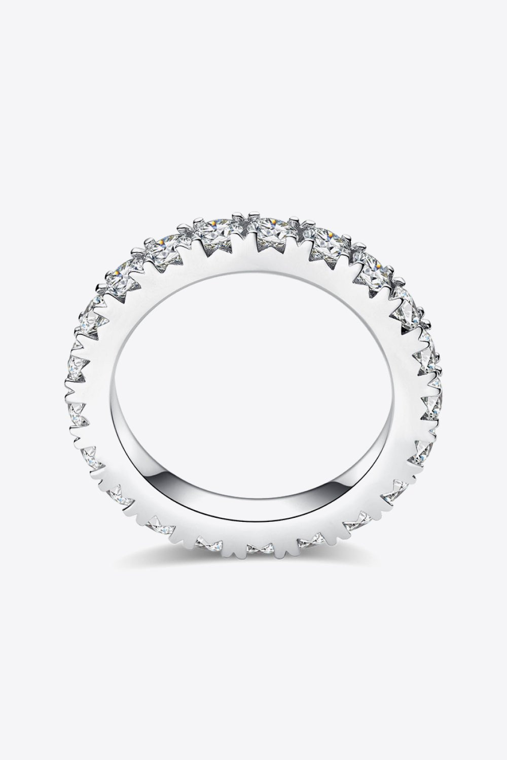 Adored 2.3 Carat Moissanite 925 Sterling Silver Eternity Ring - Jaazi Intl