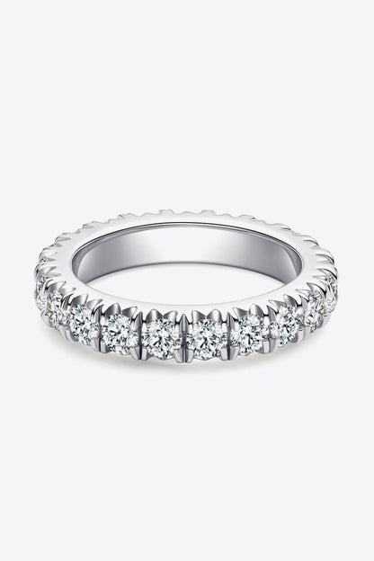 Adored 2.3 Carat Moissanite 925 Sterling Silver Eternity Ring - Jaazi Intl