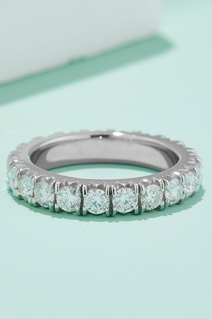 Adored 2.3 Carat Moissanite 925 Sterling Silver Eternity Ring - Jaazi Intl