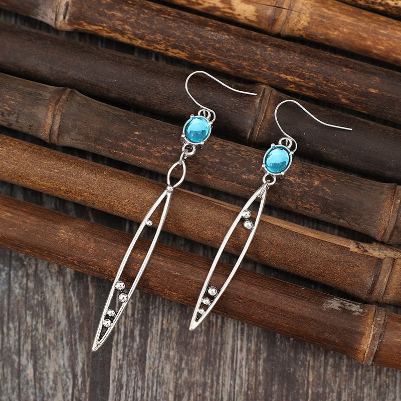 Alloy Rhinestone Asymmetric Earrings - Jaazi Intl