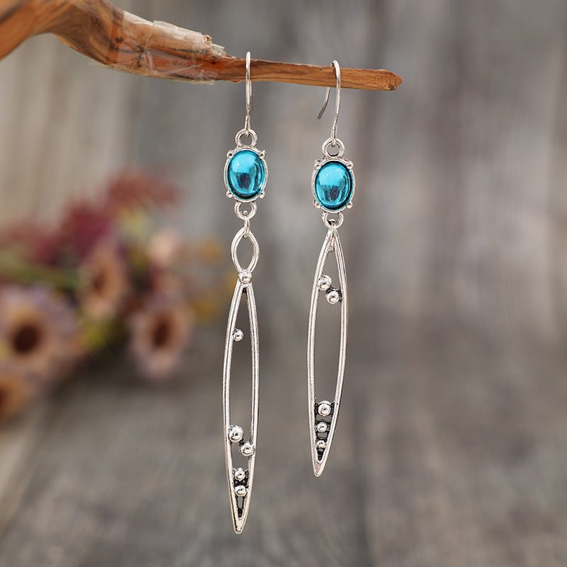 Alloy Rhinestone Asymmetric Earrings - Jaazi Intl