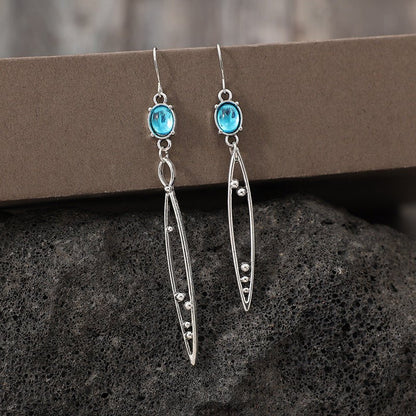 Alloy Rhinestone Asymmetric Earrings - Jaazi Intl