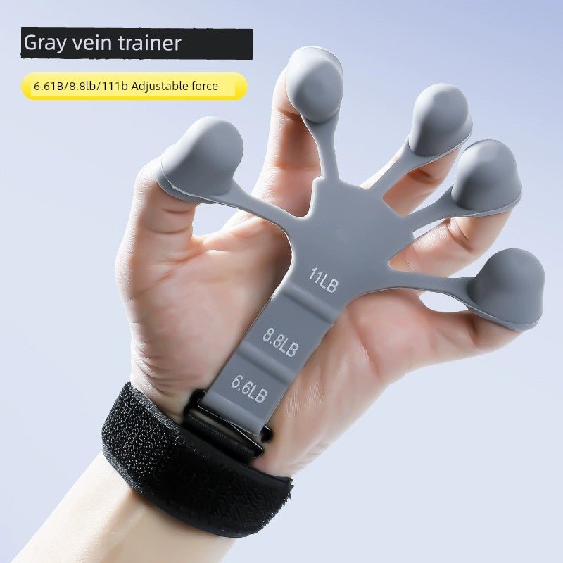 Arm Vein Trainer Men's Spring Grip Five-Finger Rehabilitation Dumbbell KIRIN Arm Tendon and Vein Expander Blue Tendon Silicone - Jaazi Intl