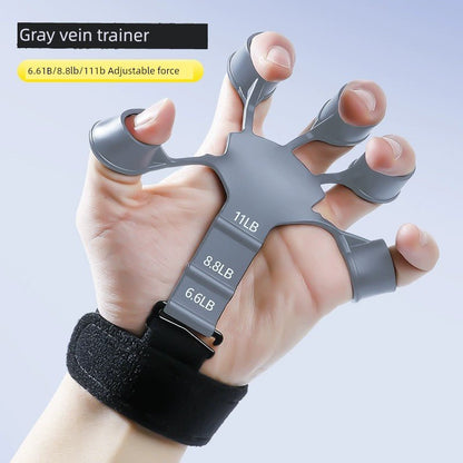 Arm Vein Trainer Men's Spring Grip Five-Finger Rehabilitation Dumbbell KIRIN Arm Tendon and Vein Expander Blue Tendon Silicone - Jaazi Intl