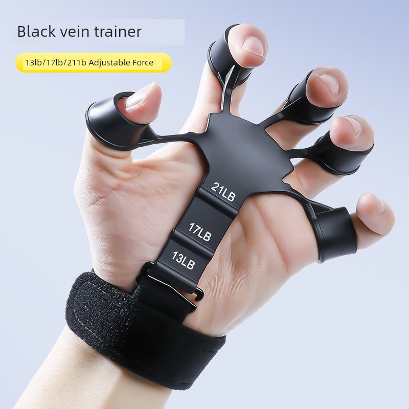 Arm Vein Trainer Men's Spring Grip Five-Finger Rehabilitation Dumbbell KIRIN Arm Tendon and Vein Expander Blue Tendon Silicone - Jaazi Intl