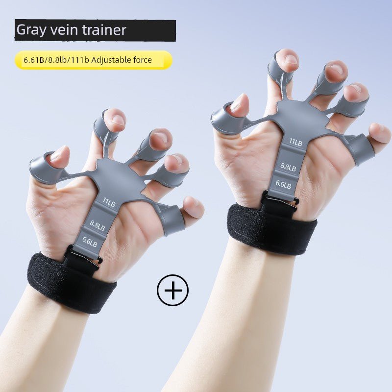 Arm Vein Trainer Men's Spring Grip Five-Finger Rehabilitation Dumbbell KIRIN Arm Tendon and Vein Expander Blue Tendon Silicone - Jaazi Intl