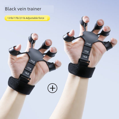 Arm Vein Trainer Men's Spring Grip Five-Finger Rehabilitation Dumbbell KIRIN Arm Tendon and Vein Expander Blue Tendon Silicone - Jaazi Intl