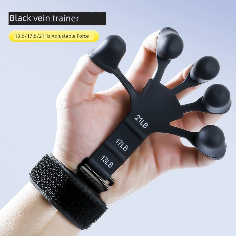 Arm Vein Trainer Men's Spring Grip Five-Finger Rehabilitation Dumbbell KIRIN Arm Tendon and Vein Expander Blue Tendon Silicone - Jaazi Intl