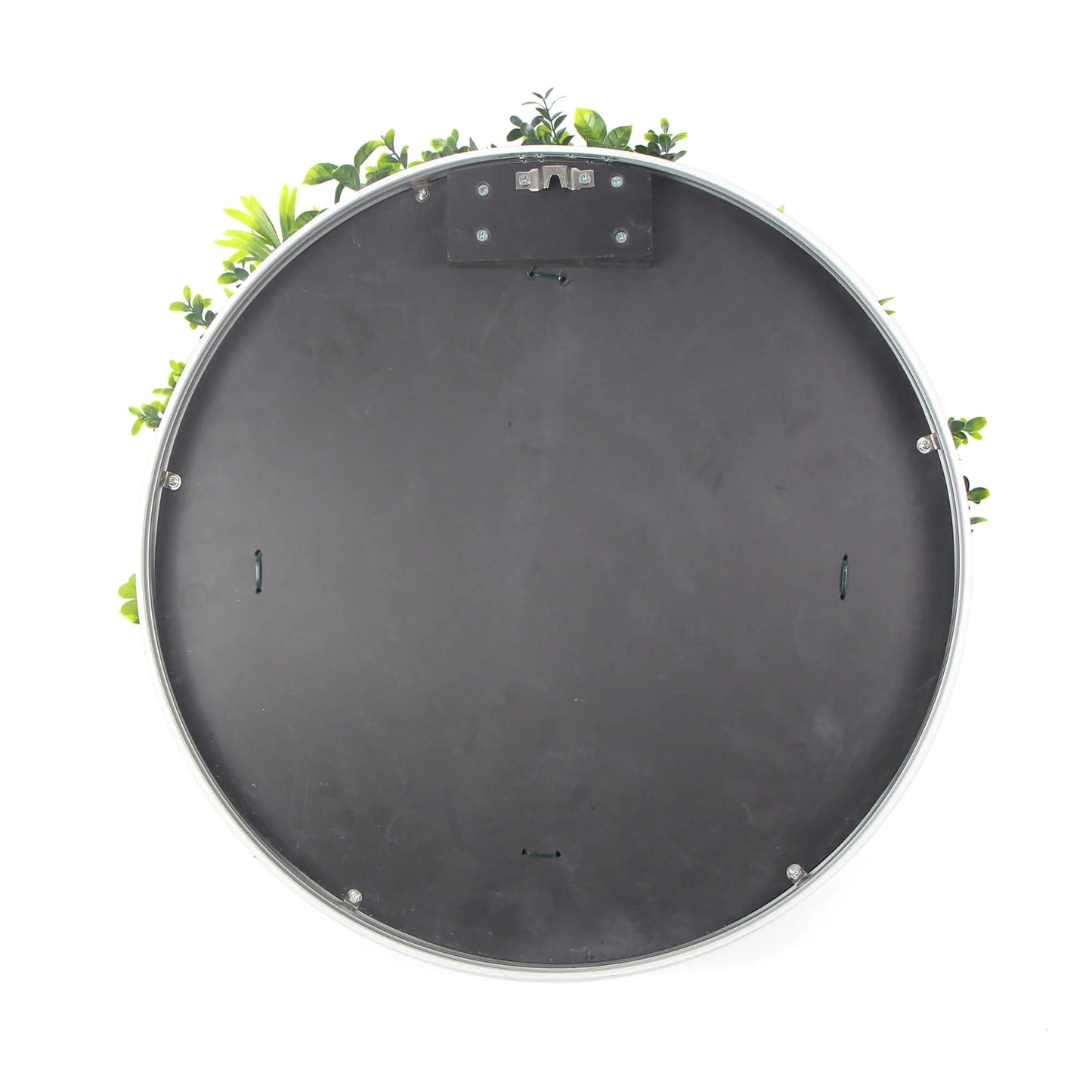 Artificial Green Wall Disc 20" White Frame UV Resistant - Jaazi Intl