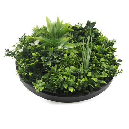 Artificial Green Wall Disc 30" Black Frame UV Resistant - Jaazi Intl