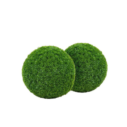 Artificial Juniper Cypress Ball Topiary Set 15 Inch UV Resistant - Jaazi Intl