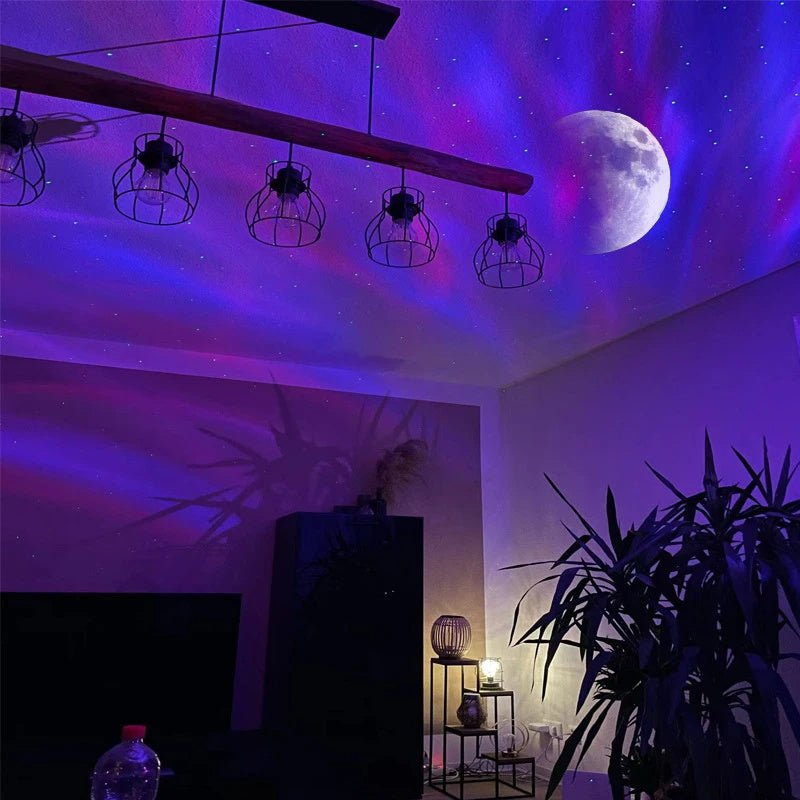 Aurora Borealis Starlight Projectors LED Galaxy Star Atmosphere Galaxy Night Light Home Bedroom Sky Moon Lamp Room Decor Gift - Jaazi Intl