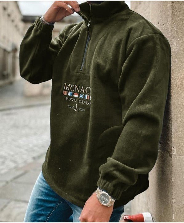 Autumn And Winter Alphabet Embroidery Thickened Casual Men's Sweater - Jaazi Intl