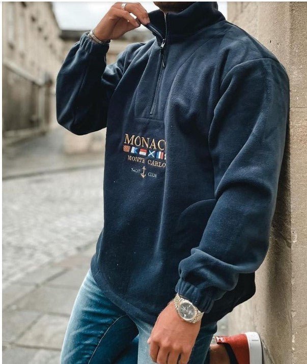 Autumn And Winter Alphabet Embroidery Thickened Casual Men's Sweater - Jaazi Intl