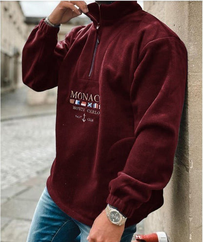 Autumn And Winter Alphabet Embroidery Thickened Casual Men's Sweater - Jaazi Intl