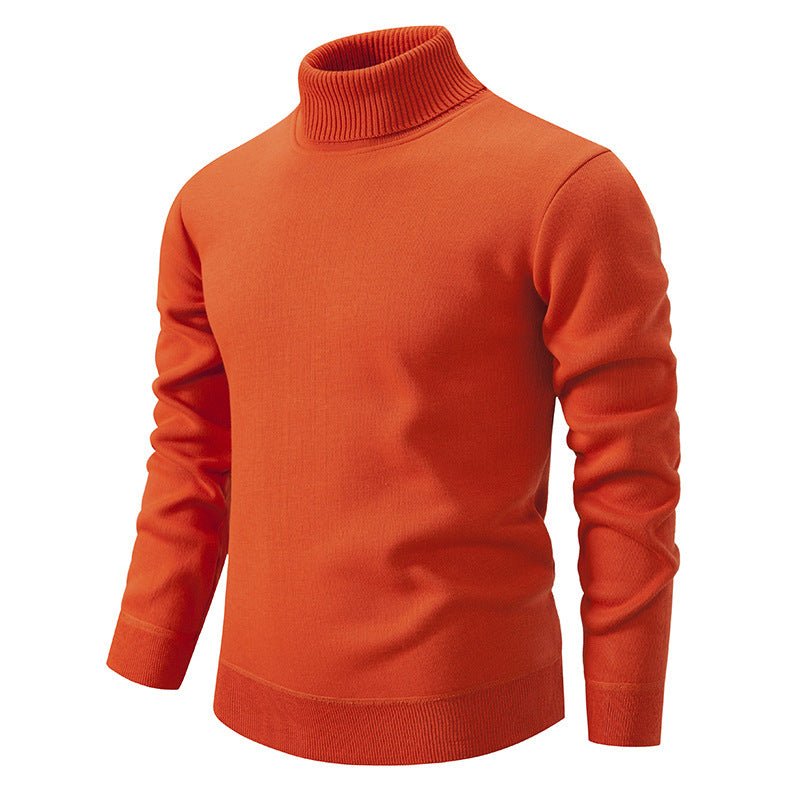 Autumn And Winter Velvet Thickening Sweater Knitwear Men's Turtleneck - Jaazi Intl