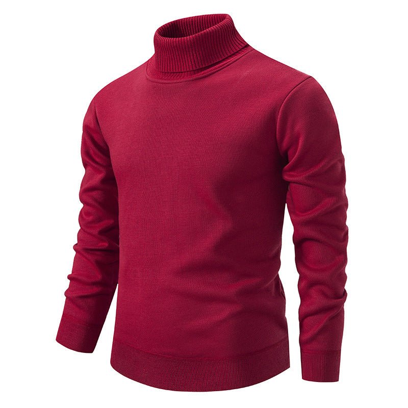 Autumn And Winter Velvet Thickening Sweater Knitwear Men's Turtleneck - Jaazi Intl