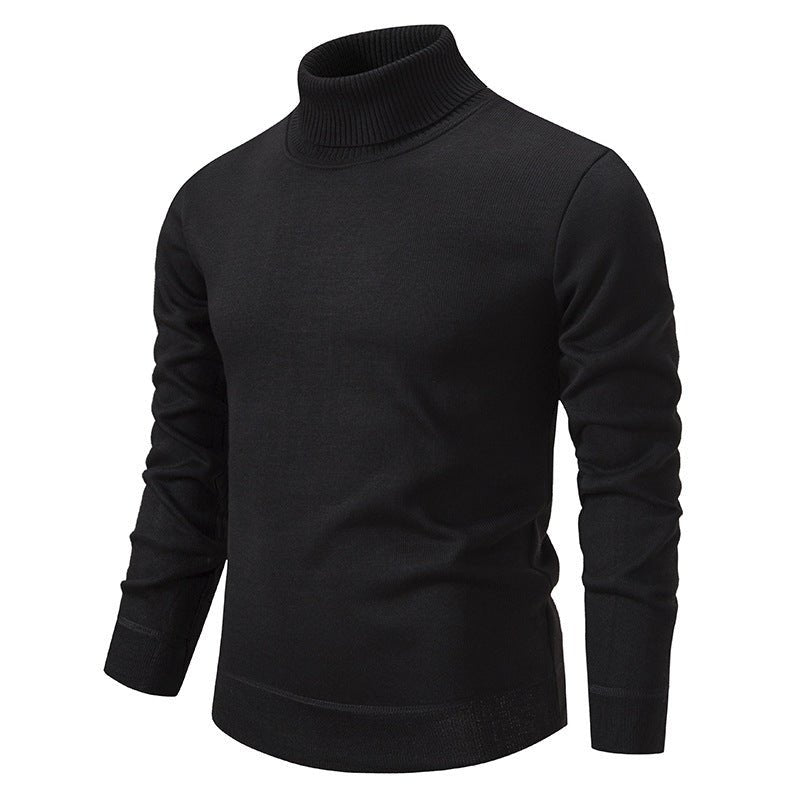 Autumn And Winter Velvet Thickening Sweater Knitwear Men's Turtleneck - Jaazi Intl