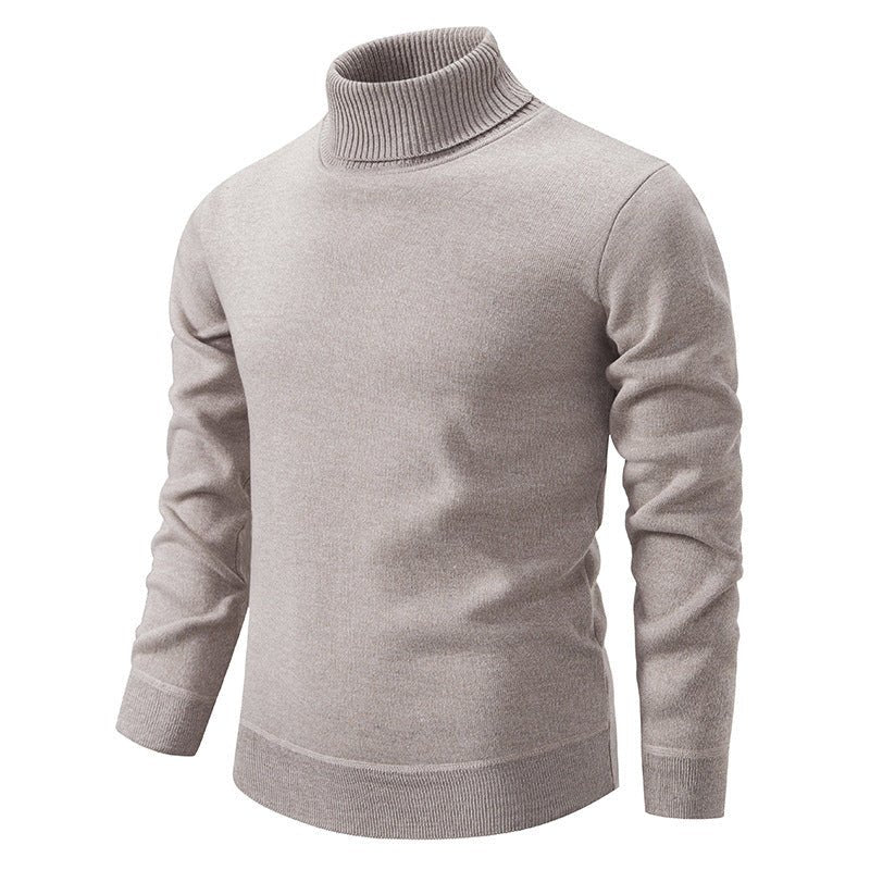 Autumn And Winter Velvet Thickening Sweater Knitwear Men's Turtleneck - Jaazi Intl