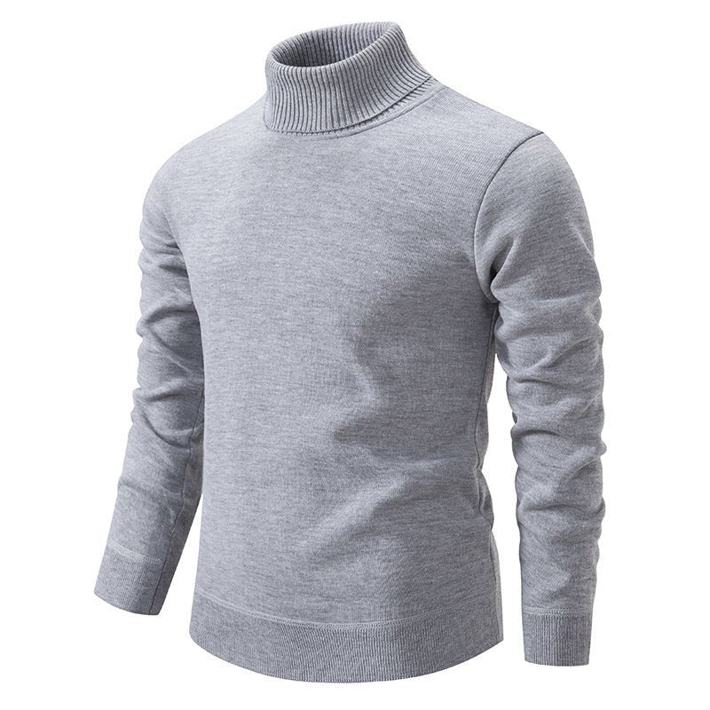 Autumn And Winter Velvet Thickening Sweater Knitwear Men's Turtleneck - Jaazi Intl