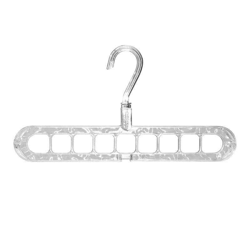 Transparent Silver Nine Empty Hanger Household Multifunctional Nine Holes