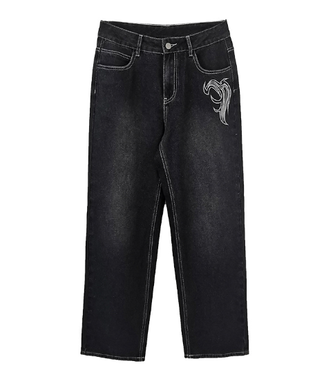 Bedruckte Cargo-Jeans