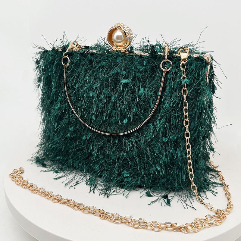 Tassel Handbags Women Dress Party Evening Bag Fashion Luxury Designer Square Bags Crossbody Shoulder Bag Ladies