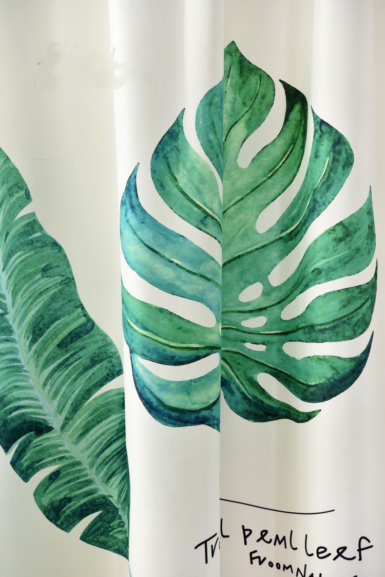 Banana leaf digital printing curtain - Jaazi Intl