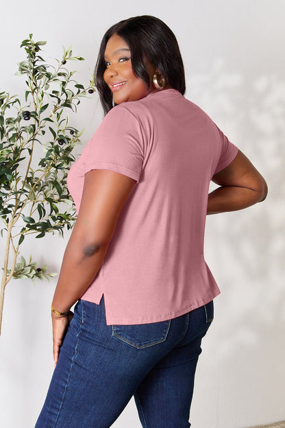 Basic Bae Full Size Round Neck Short Sleeve T - Shirt - Jaazi Intl