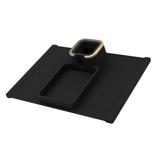 Plateau de dessous de verre en silicone pour canapé