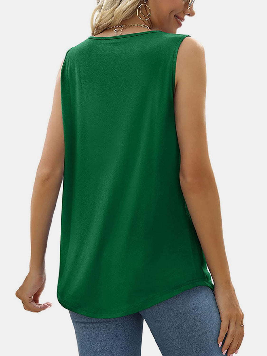 Ruched Square Neck Tank