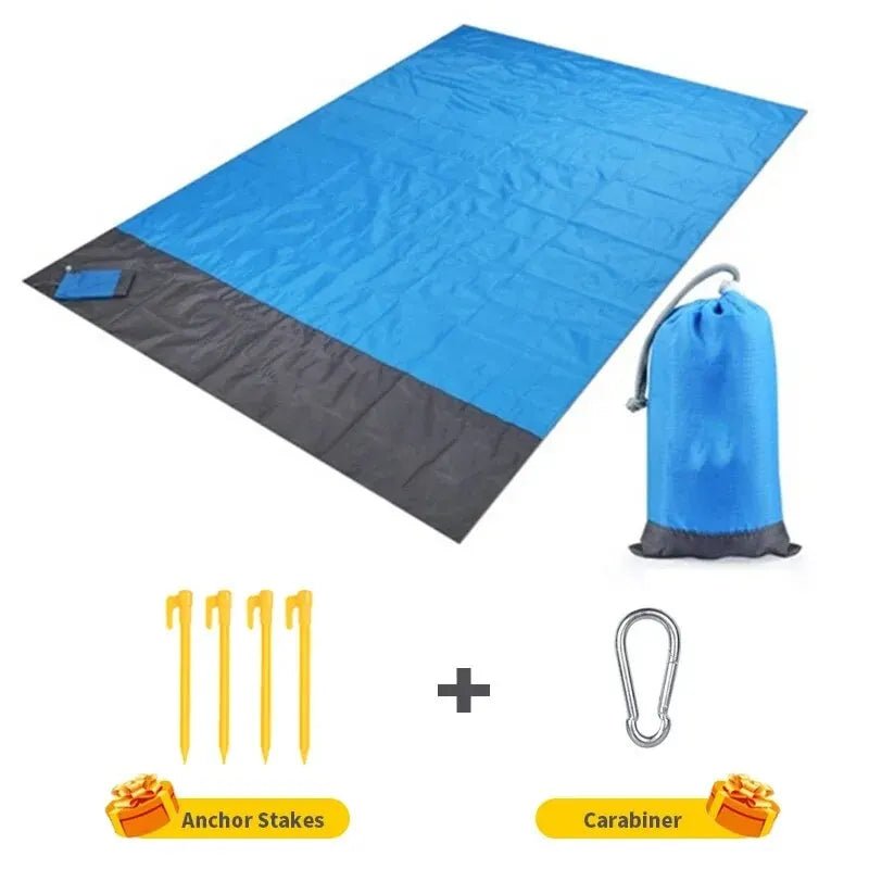 Beach Blanket Sandproof 200 X 140cm Waterproof Beach Mat Lightweight Picnic Blanket for Travel Hiking Sports - Jaazi Intl