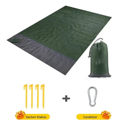 Beach Blanket Sandproof 200 X 140cm Waterproof Beach Mat Lightweight Picnic Blanket for Travel Hiking Sports - Jaazi Intl