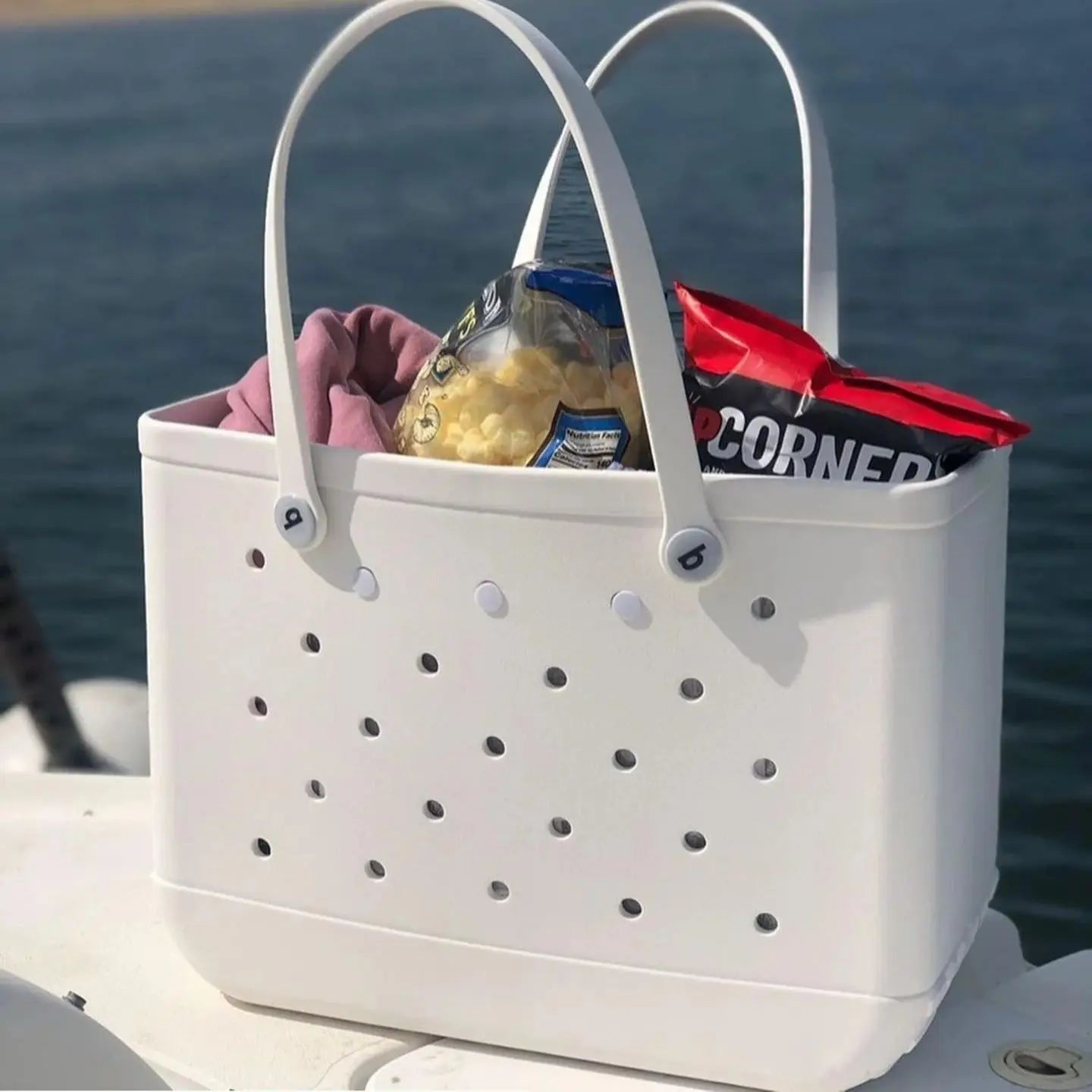 Beach Bogg Bag Rubber Tote Bag Waterproof Travel Bag for Women Washable Tote Bag Handbag For Sports Beach Market Pool - Jaazi Intl