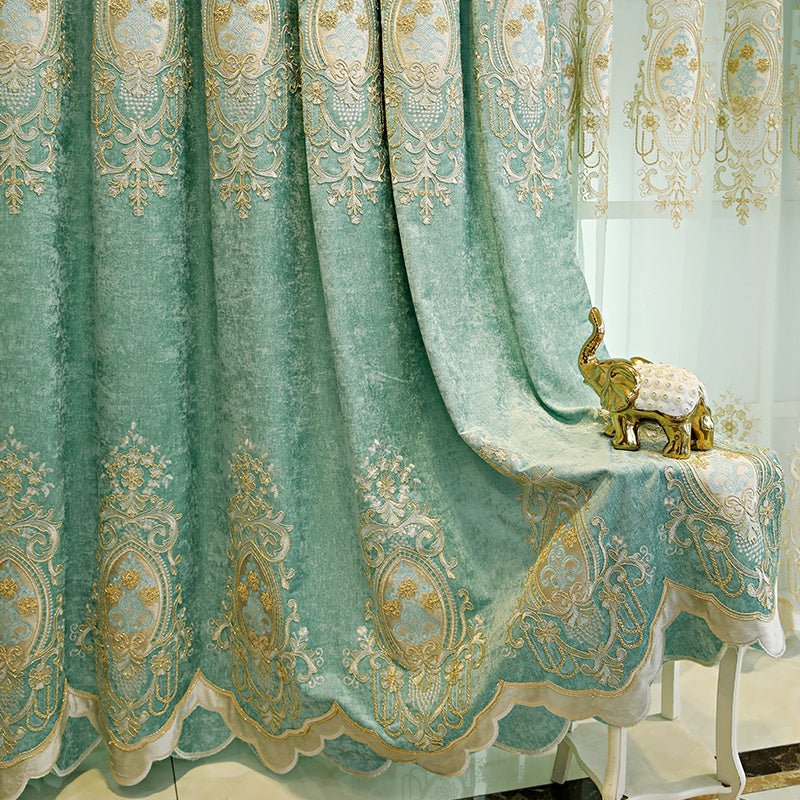 Bedroom Full Blackout Curtains Green New - Jaazi Intl