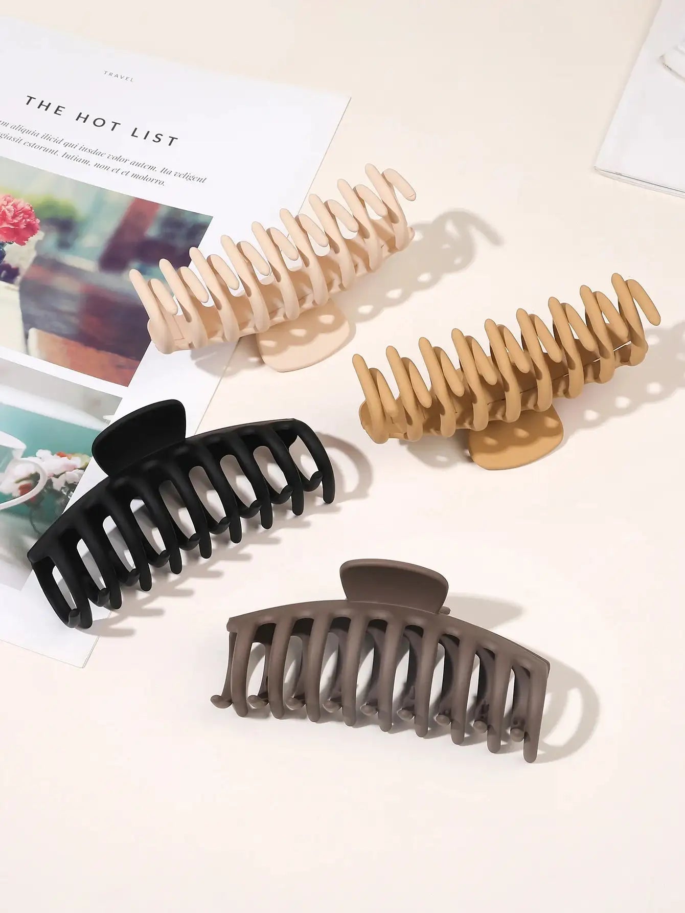 Big Matte Hair Clips - Jaazi Intl