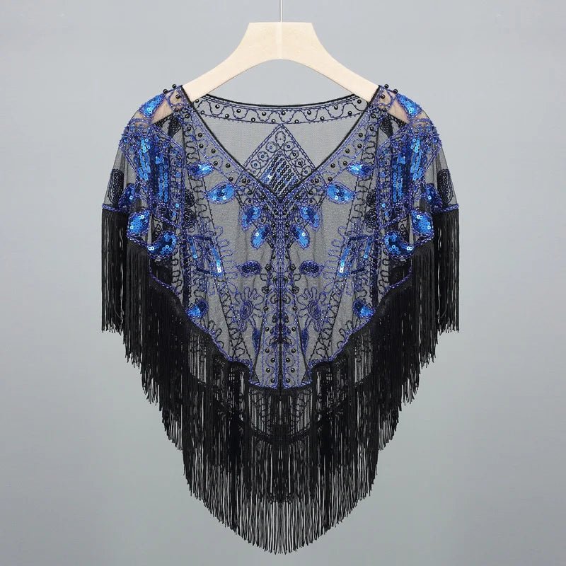 Bling Tassels Blouse Shirt Sexy Women Summer Sequin Casual Tops Camiseta Mujer Poncho Shirt Blusas Pullover Party Club Clothing - Jaazi Intl