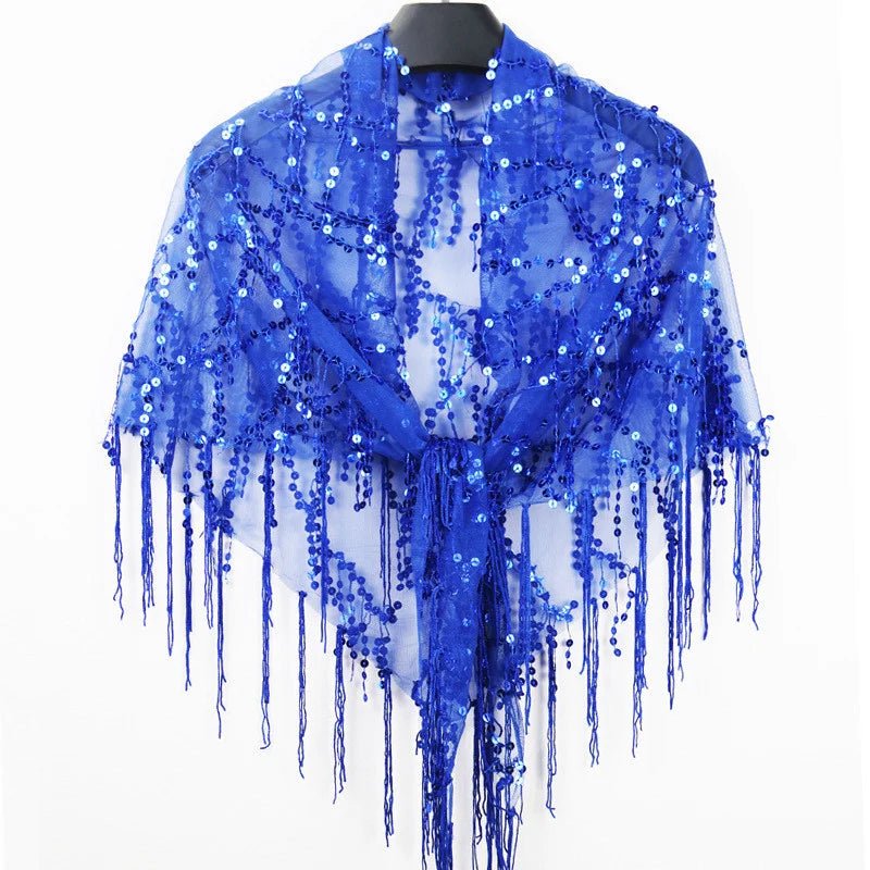 Bling Tassels Blouse Shirt Sexy Women Summer Sequin Casual Tops Camiseta Mujer Poncho Shirt Blusas Pullover Party Club Clothing - Jaazi Intl