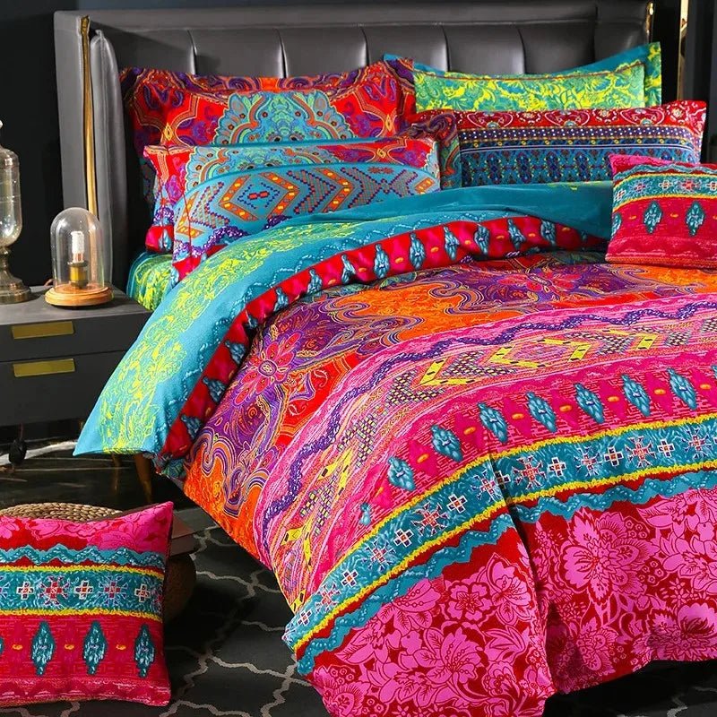 Bohemian Style Duvet Cover Sets Single/Twin/Queen/King Size - Jaazi Intl