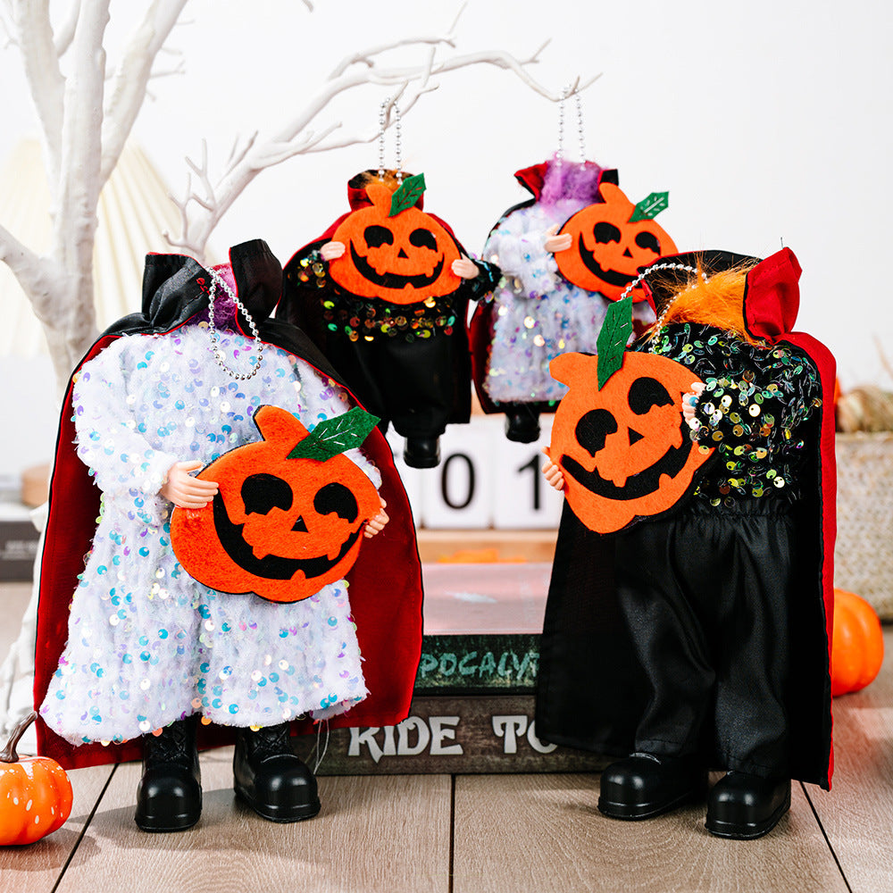 Two-Piece Sequin Halloween Hanging Widgets