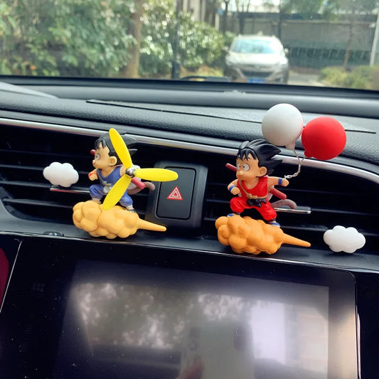 Car Ornament Anime Dragons Ball Cartoon Son Gokus Figure Car Air Outlet Vent Perfume Auto Air Freshener Decor Accessories Gifts