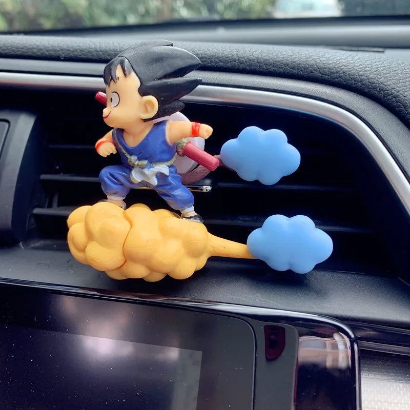 Car Ornament Anime Dragons Ball Cartoon Son Gokus Figure Car Air Outlet Vent Perfume Auto Air Freshener Decor Accessories Gifts