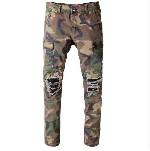 Camouflage Ripped Jeans - Jaazi Intl