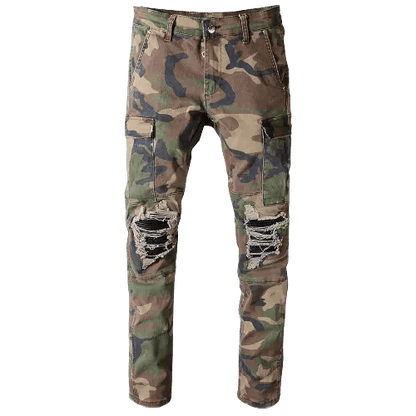 Camouflage Ripped Jeans - Jaazi Intl