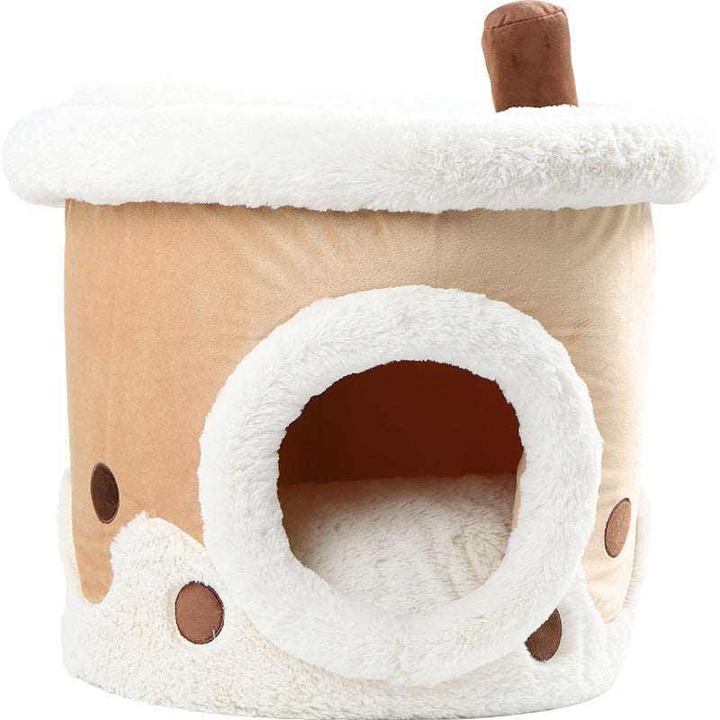 Cartoon Dual-purpose Milk Tea Cup Cat Litter Fully Enclosed - Jaazi Intl