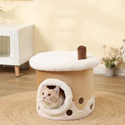 Cartoon Dual-purpose Milk Tea Cup Cat Litter Fully Enclosed - Jaazi Intl